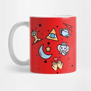 Moon magic symbols spirits Mug